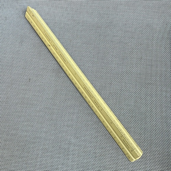 Charvoz Engineer Scale 30-1214 wood triangular Ruler Drafting - Picture 2 of 6